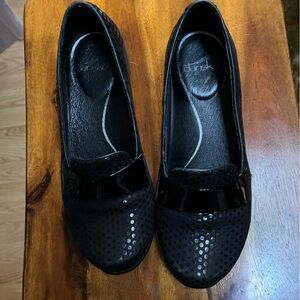 Dansko Oksana Black Polka Dot Loafers 38